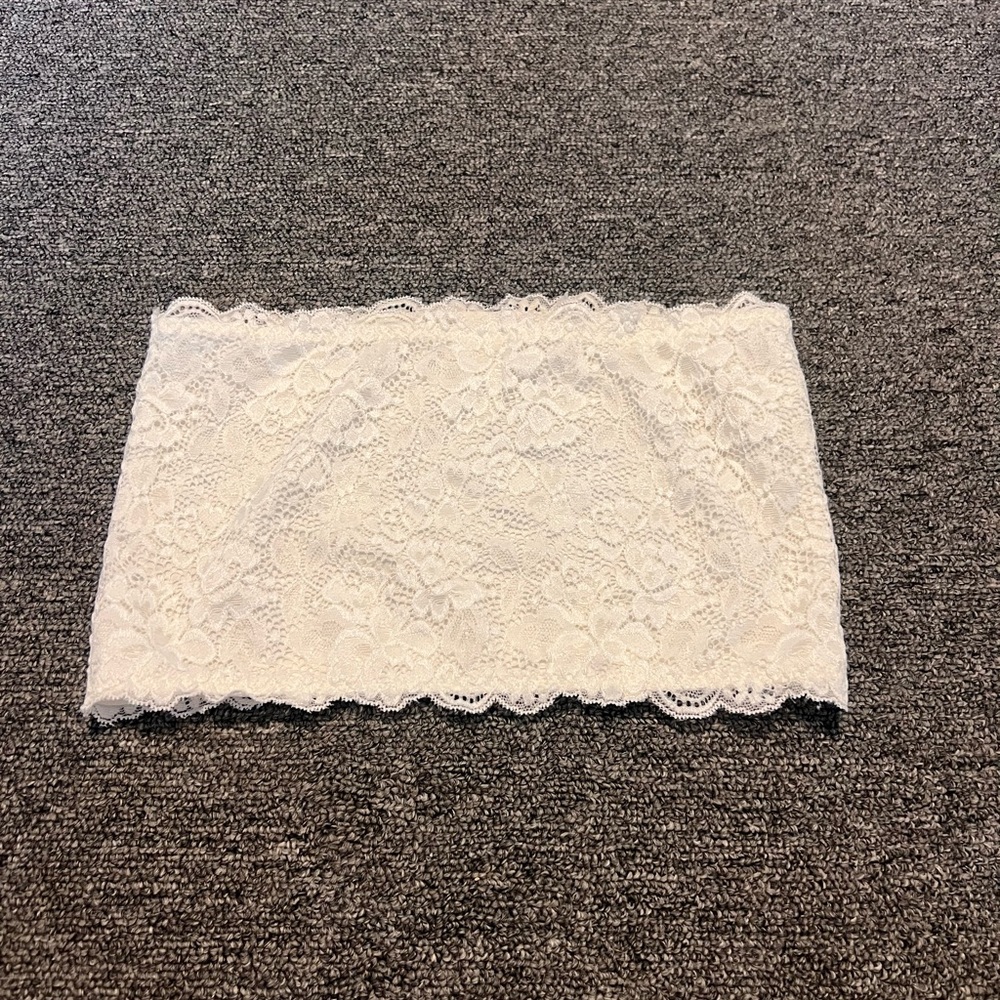 White Lace Bandeau Top